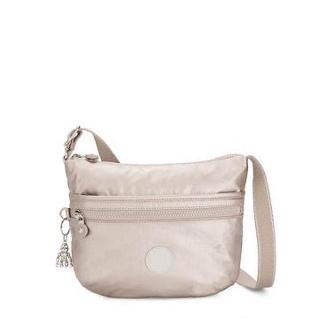 Kipling Arto Small Metallic Crossbodytassen Beige | BE 1084YX